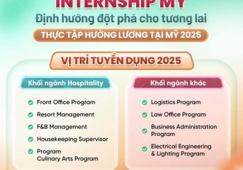 INTERNSHIP MỸ – ĐỊNH HƯỚNG ĐỘT PHÁ CHO TƯƠNG LAI